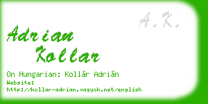 adrian kollar business card
